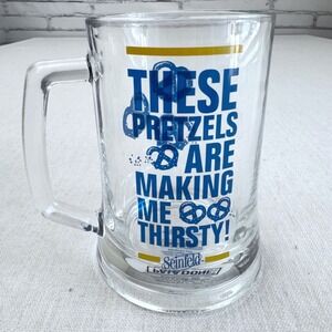 NEW Seinfeld These Pretzels Are Making Me Thirsty Glass Beer Stein Mug Paladone‎